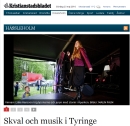 Länkbild på Kristianstadbladets artikel om sändningen av lokala finalen av svensktoppen nästa.