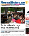 Bild på artikel i Norra Skåne gällande Direktsändning från Åparken.