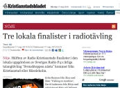 Länkbild på Kristianstadbladets artikel om svensktoppen nästa.