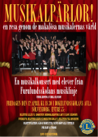 Poster för Musikalpärlor konserten i Sölvesborg